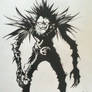 Ryuk from Death Note in Black and White