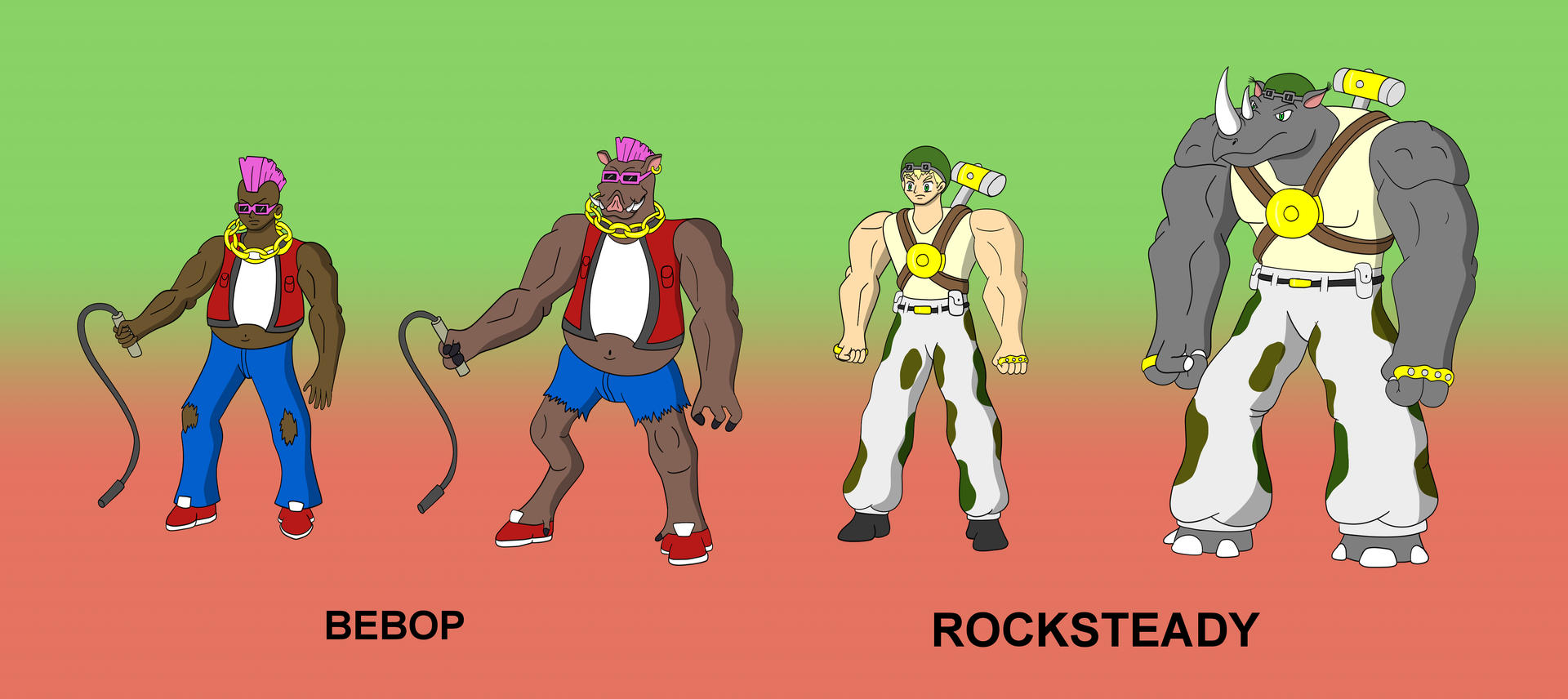 Bebop and Rocksteady by EthanTavitas on DeviantArt