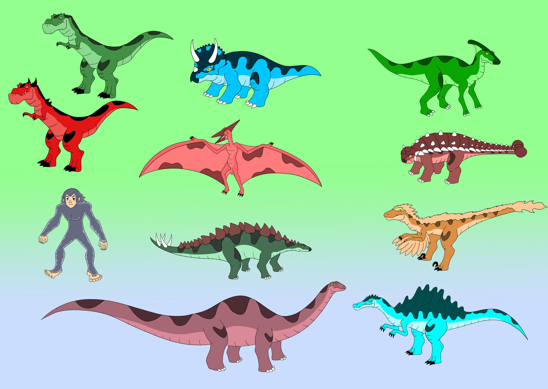 Moon Boy and Dinos from Devil Dinosaurs world by EthanTavitas on DeviantArt