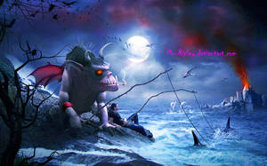 Fishing With Monster by Mr-Ripley Fishing With Monster by Mr-Ripley
