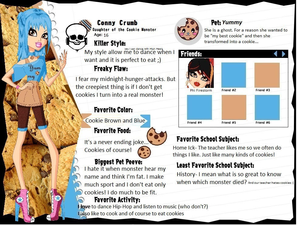 Monster High Bio Examples Monster High Bio Sara by InoYammy on DeviantArt