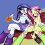 Rarity and Fluttershy Party