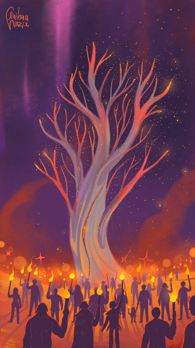 Fire Tree by guihuahuzi on DeviantArt