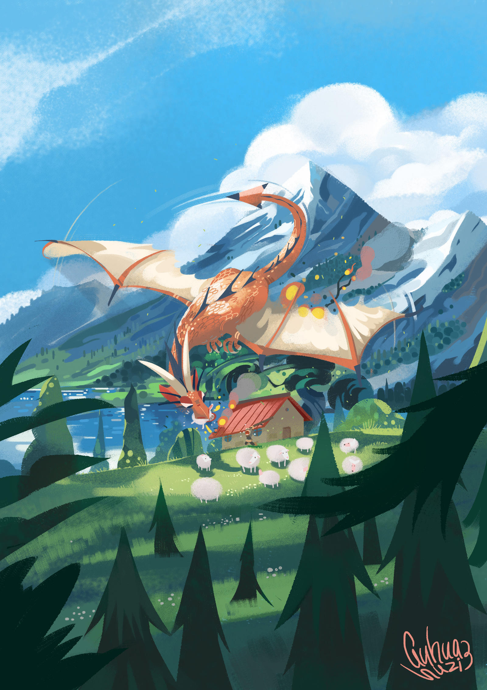 A dragon by guihuahuzi on DeviantArt