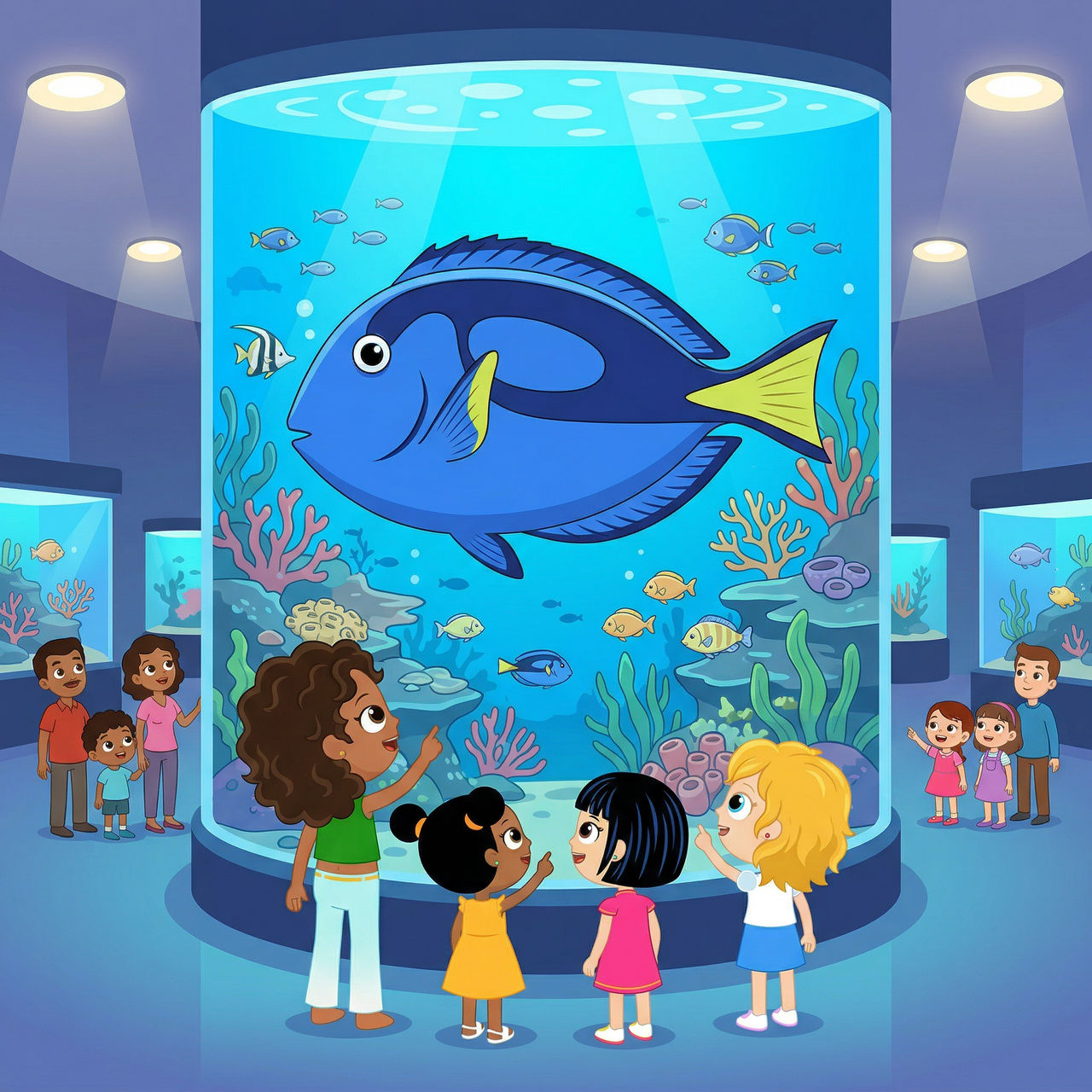4 characters in aquarium by DaviPortelavanderlin on DeviantArt