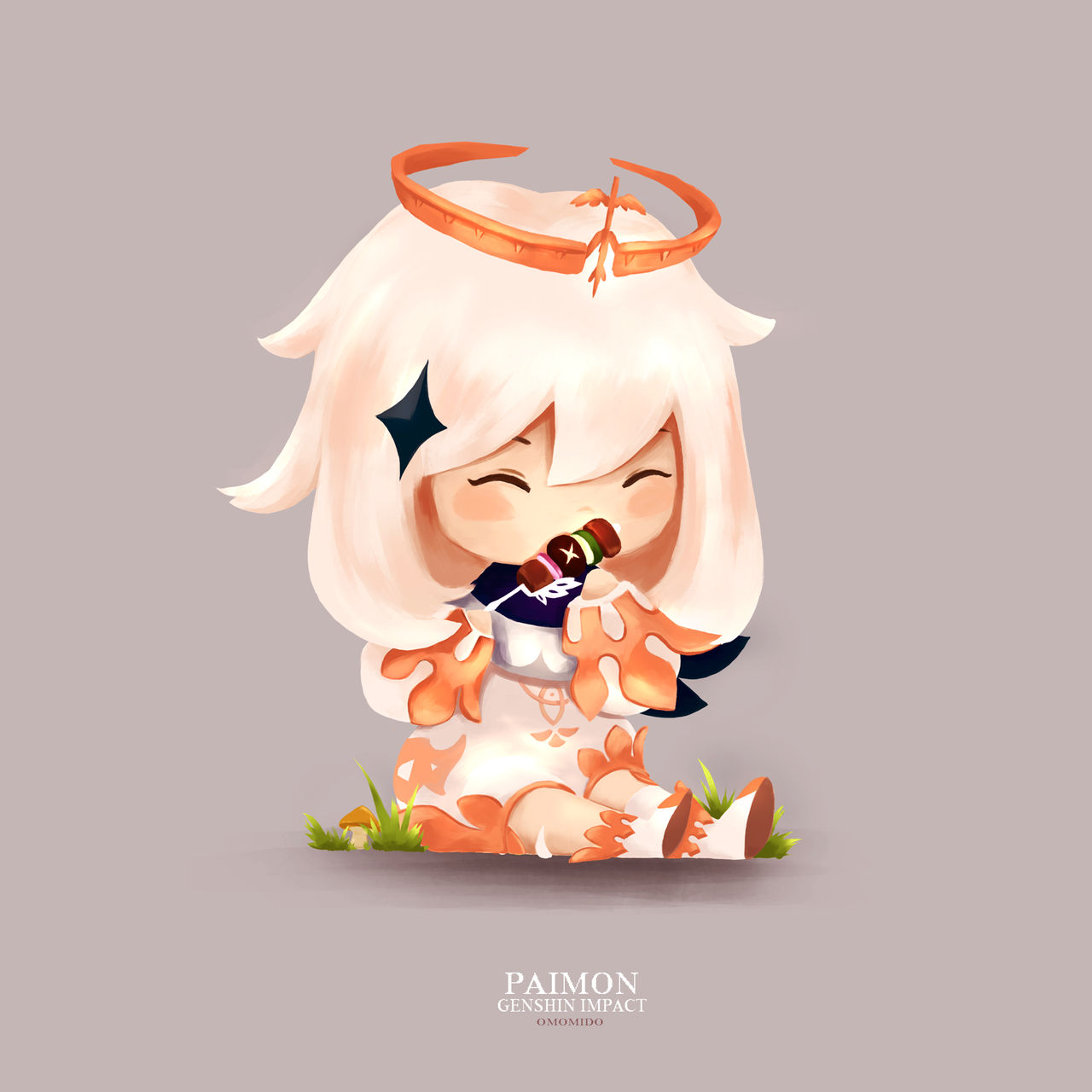 Paimon Writing Paimon_fanart by midoriqi on DeviantArt