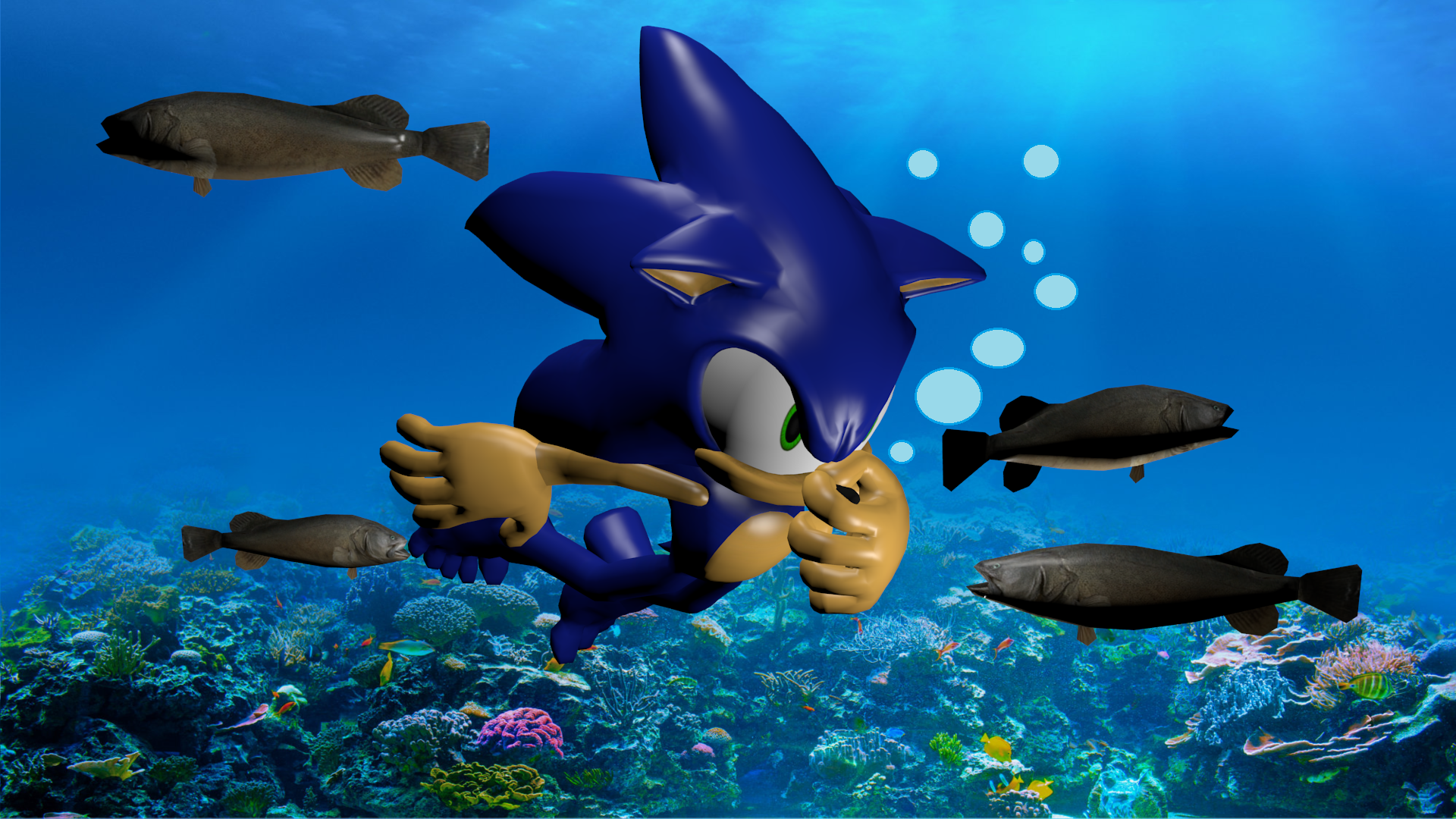Sonic Underwater Swimming By Korey SonicFan22 On DeviantArt sonic-underwater-swimming-by-korey-sonicfan22-on-deviantart