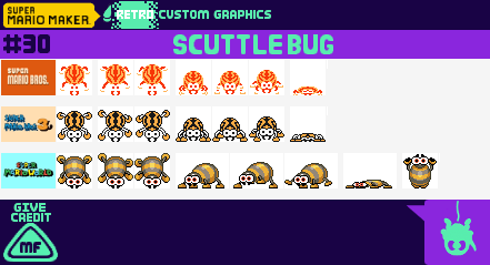 Super Mario Maker Customs - Scuttlebug by Mariofan230 on DeviantArt