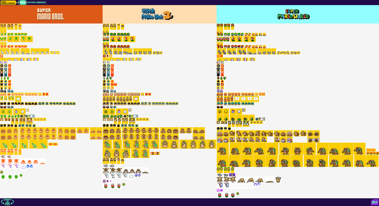 Super Mario Maker Customs All SMRun Enemies by Mariofan230 on DeviantArt