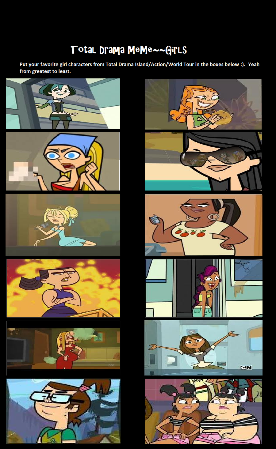 Total Drama Girls Meme