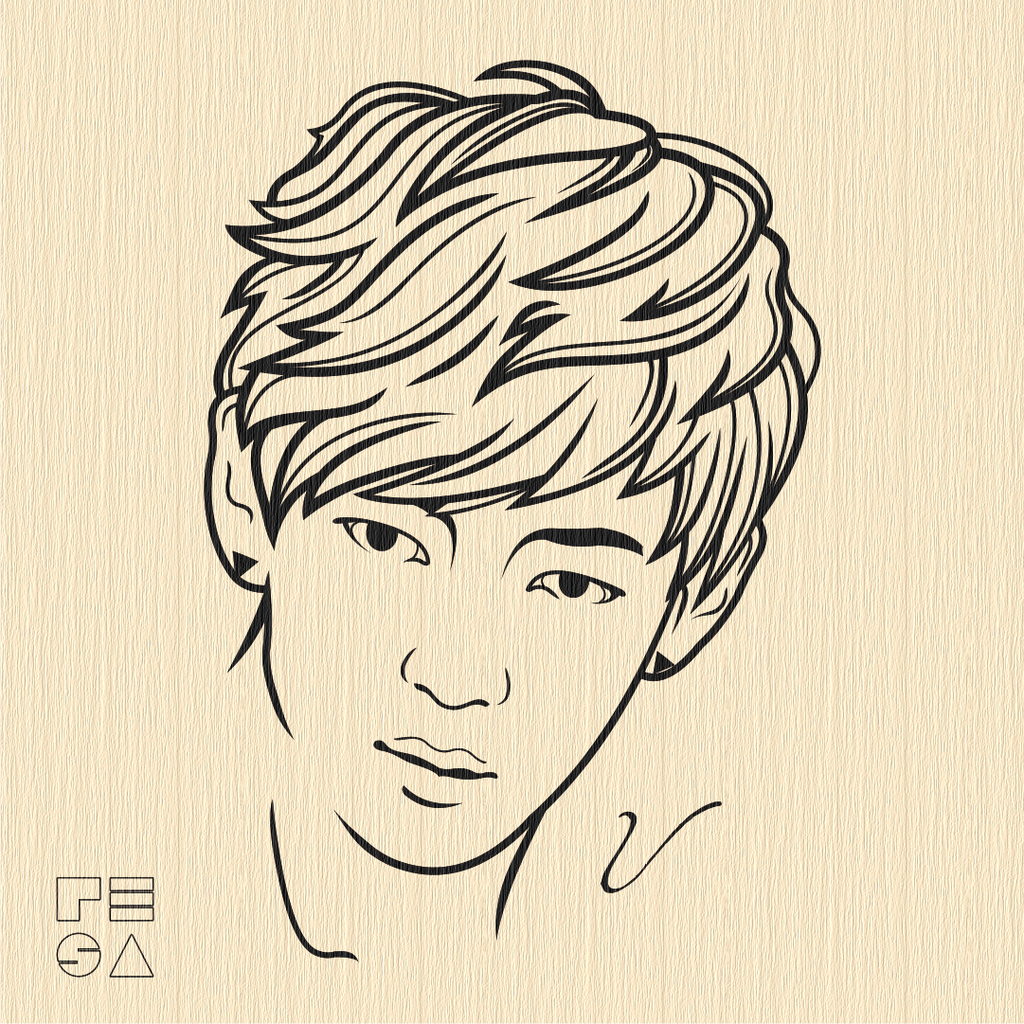 bts Line Art Drawing Taehyung