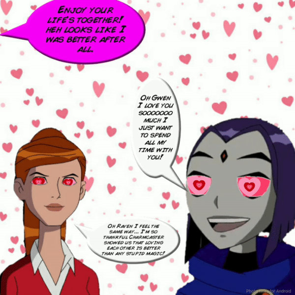 Gwen Tennyson And Raven Charmed By A Love Spell by RavenHypno on DeviantArt