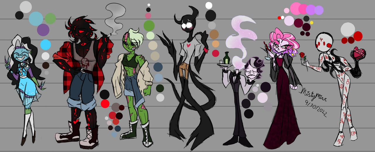 Monster character designs by MistyMiscXD on DeviantArt