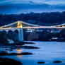 Menai Bridge at night