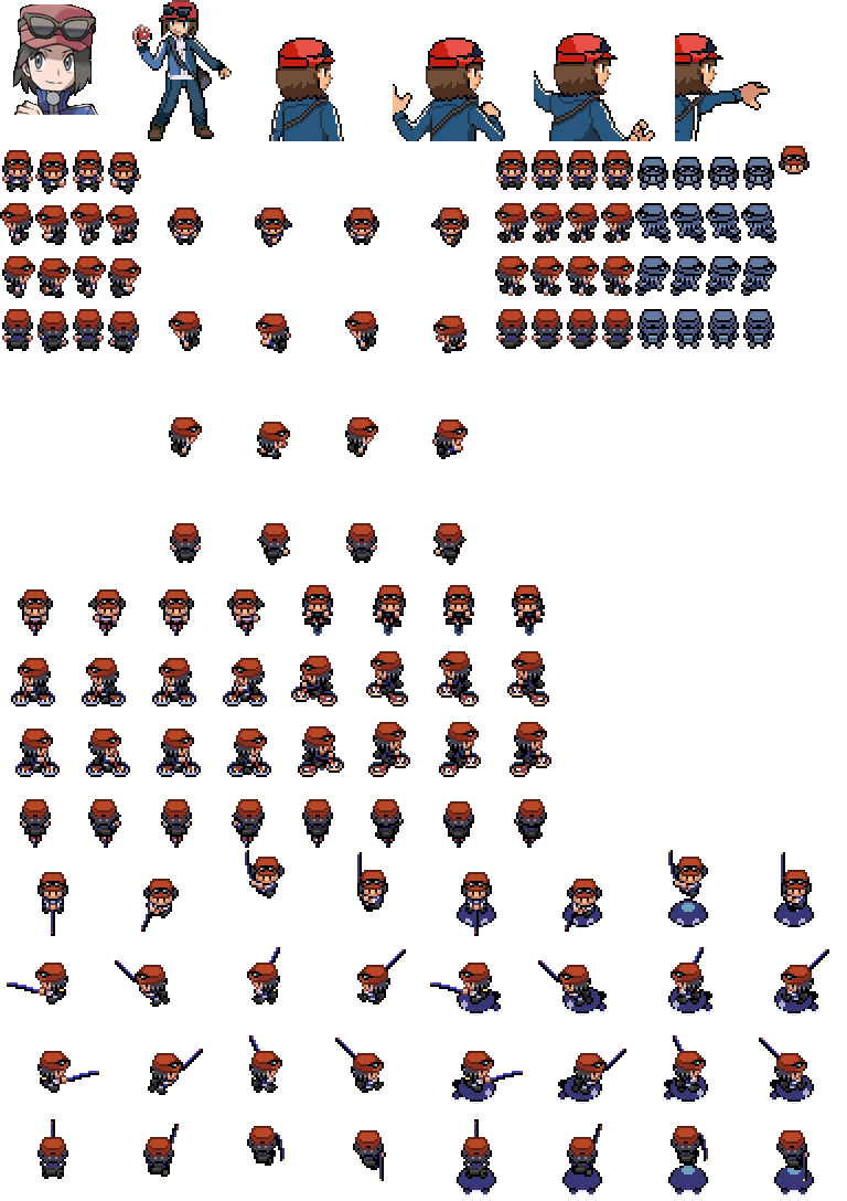 Pokemon red ds style sprites by PKMNTrainerRick on DeviantArt