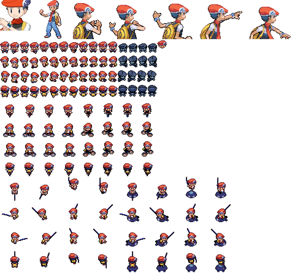 Pokemon red ds style sprites by PKMNTrainerRick on DeviantArt