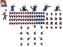 Pokemon Black Boy Protagonist in Gen. 3 Style.