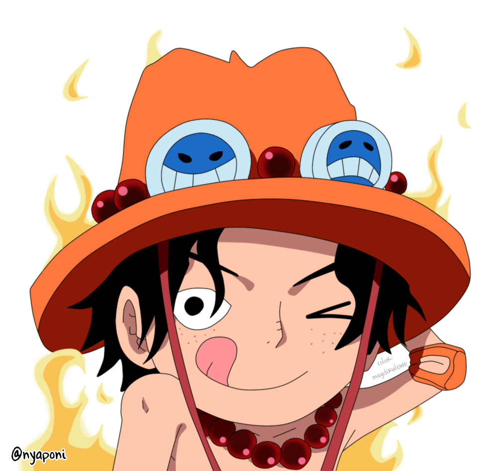 Portgas D ace emoji face one piece | Magnet