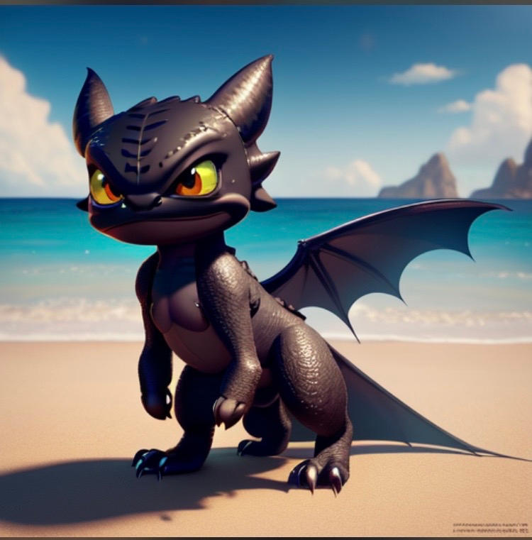Anthro toothless at the beach 2 by dabbbbbbbbbbbb on DeviantArt