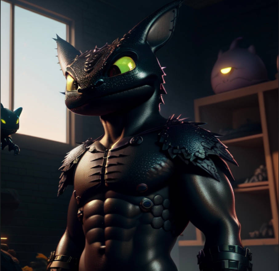 Muscular toothless 36 by dabbbbbbbbbbbb on DeviantArt