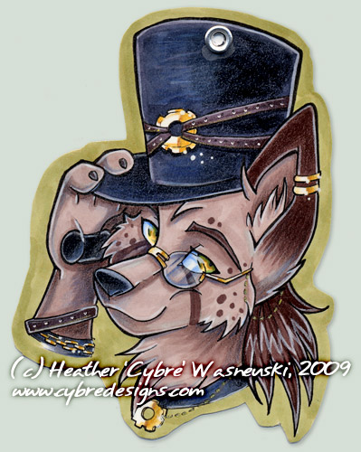 AC Badge :: Steampunk Wolf