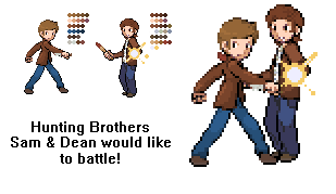 Sprite Edit: SPN Sam and Dean Winchester