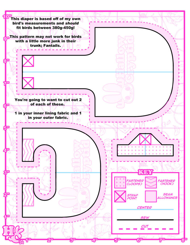 Projection Diaper Pattern Pigeon Diaper Pattern by HallowCryptidStudio on DeviantArt