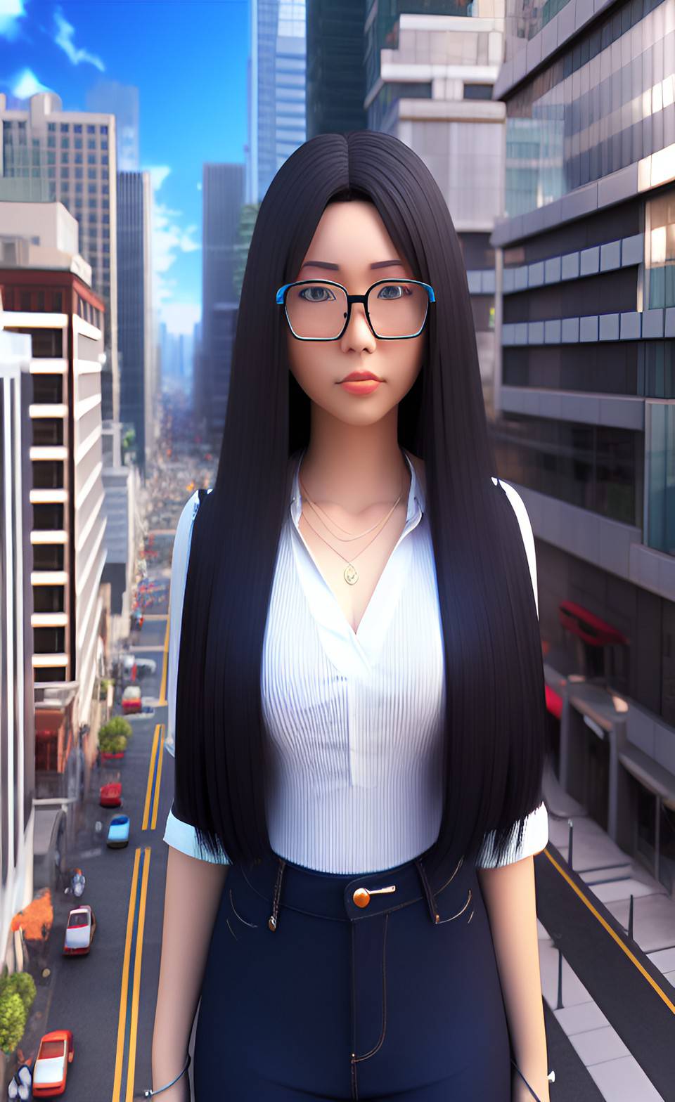 Giantess walking through a city by darkglue on DeviantArt