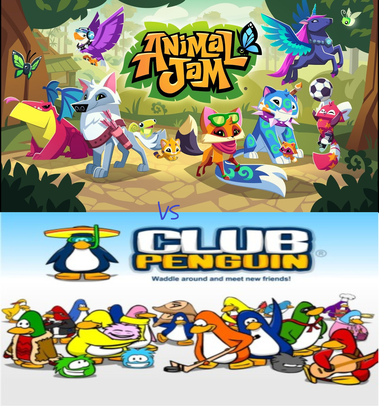 Animal Jam vs Club Penguin by LauraLPS on DeviantArt