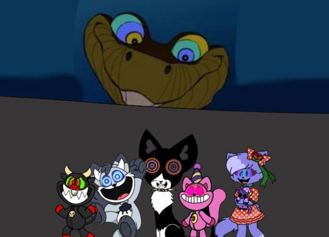 Dark Critters Kaa meets villains Cat scourge and Dark-Critters by gdkdudc on DeviantArt