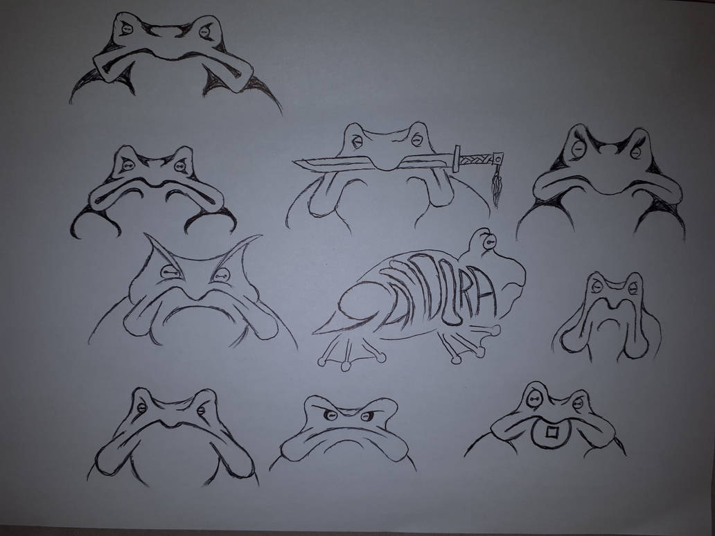 Those are a lot of grumpy frogs by Hanniball12 on DeviantArt