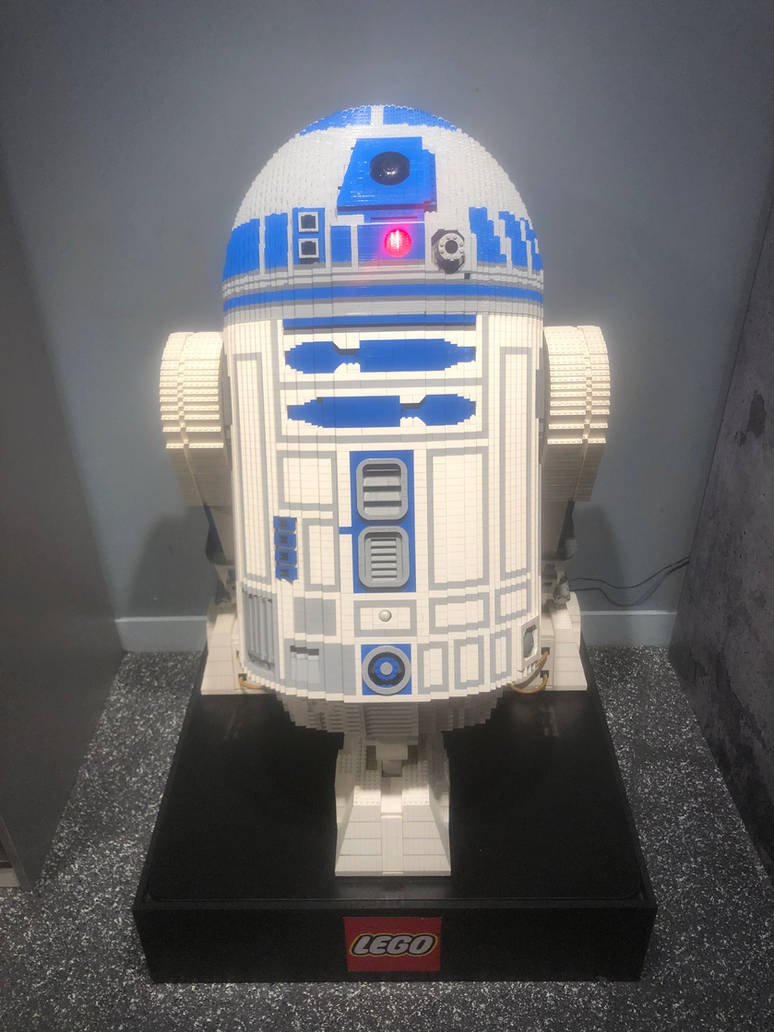 Custom Disney R2 Unit Lego R2 D2 statue at the London Disney store by Thelittlemermaid1989 on ...