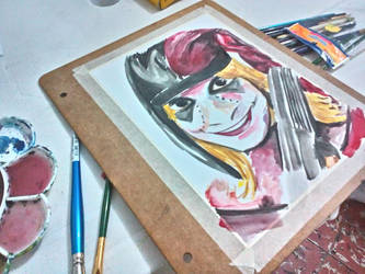 Harley Quinn Watercolor