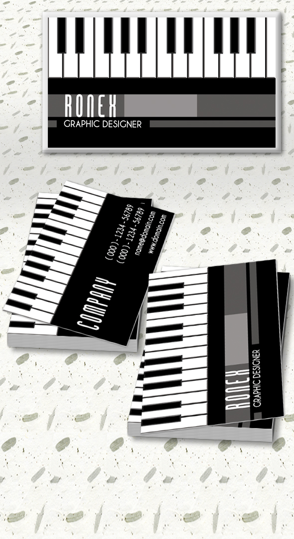 Music Key Board Business Card
