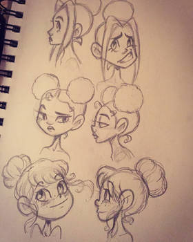 Girls in buns