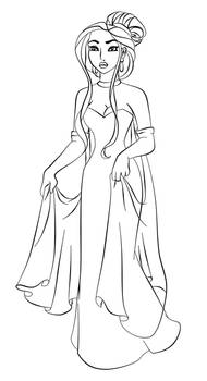 Poca as Anastasia - Lineart