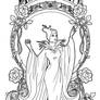 Maleficent - Art Nouveau - Lineart