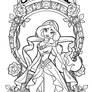 Jasmine - Art Nouveau - Lineart