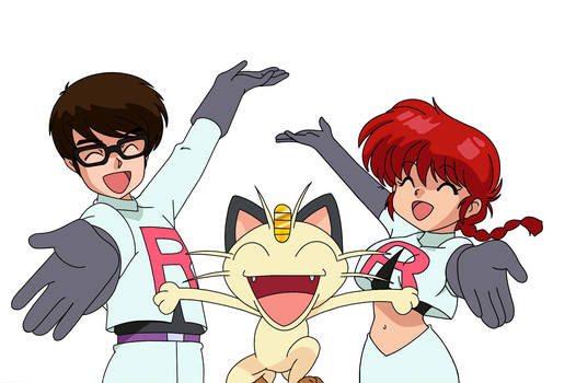 Oc and Ranma Chan as team Rocket (commission)