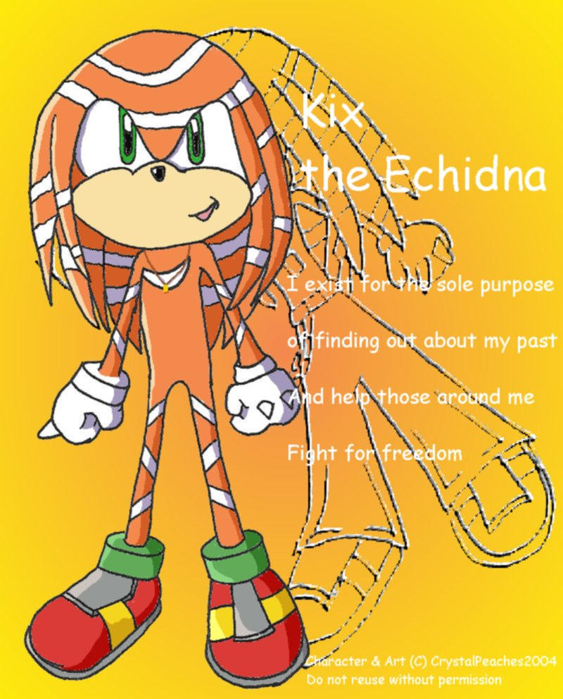Kix Rabbit Kix the Echidna by CrystalPeaches on DeviantArt