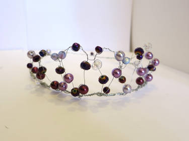 Purple Beaded Fairy Tiara