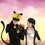 Cat Noir and Marinette