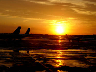 Sunset at the Airport