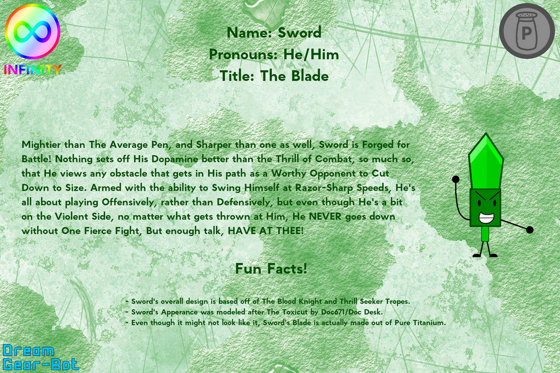 INFINITY Object Show: Sword by DreamGear-Bot on DeviantArt