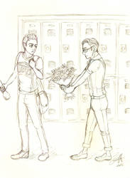 Cheerio!Kurt + Nerd!Blaine