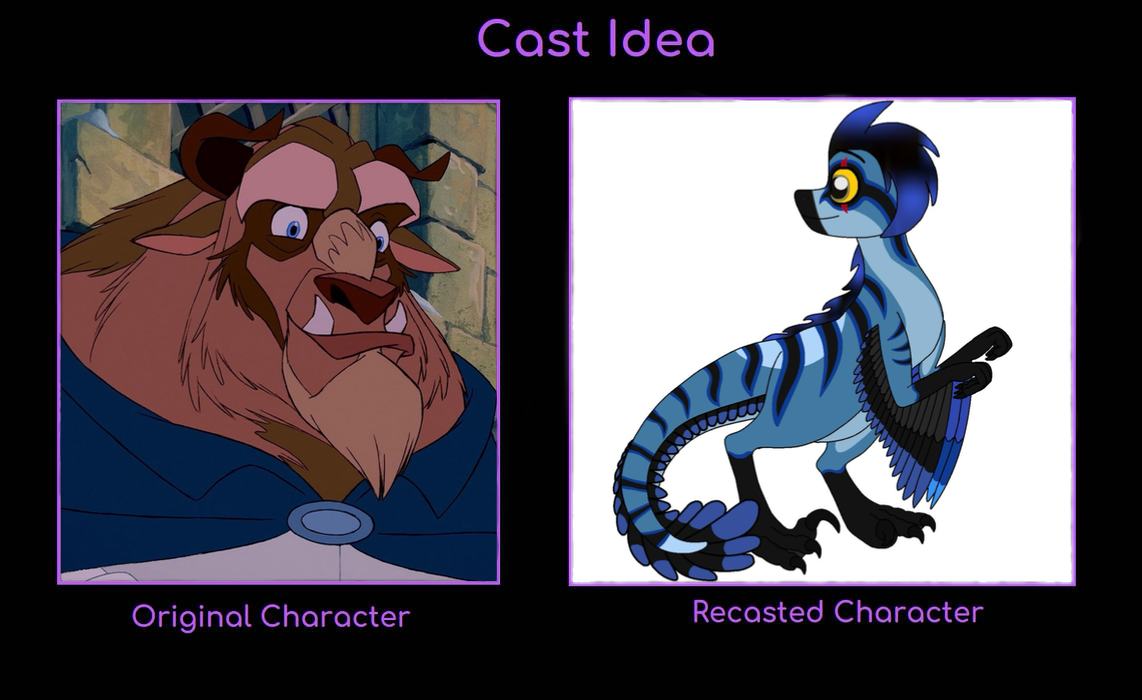 Scar Raptor Cast Idea: Scar (Feathered Velociraptor) as Beast by JoshuaLane18 on ...