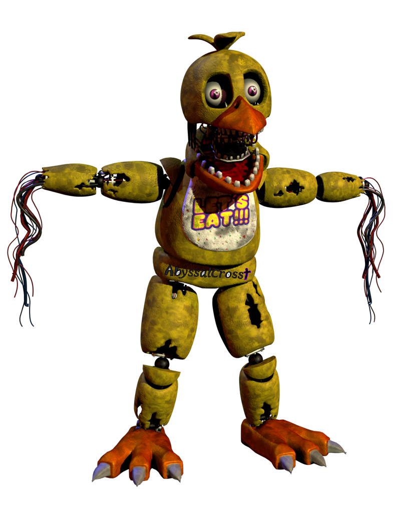 Withered Chica Render By AbyssalCross On DeviantArt withered-chica-render-by-abyssalcross-on-deviantart