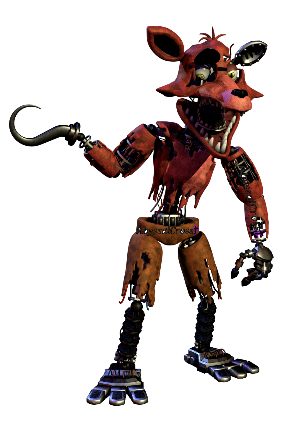 Withered Foxy Render by AbyssalCross on DeviantArt