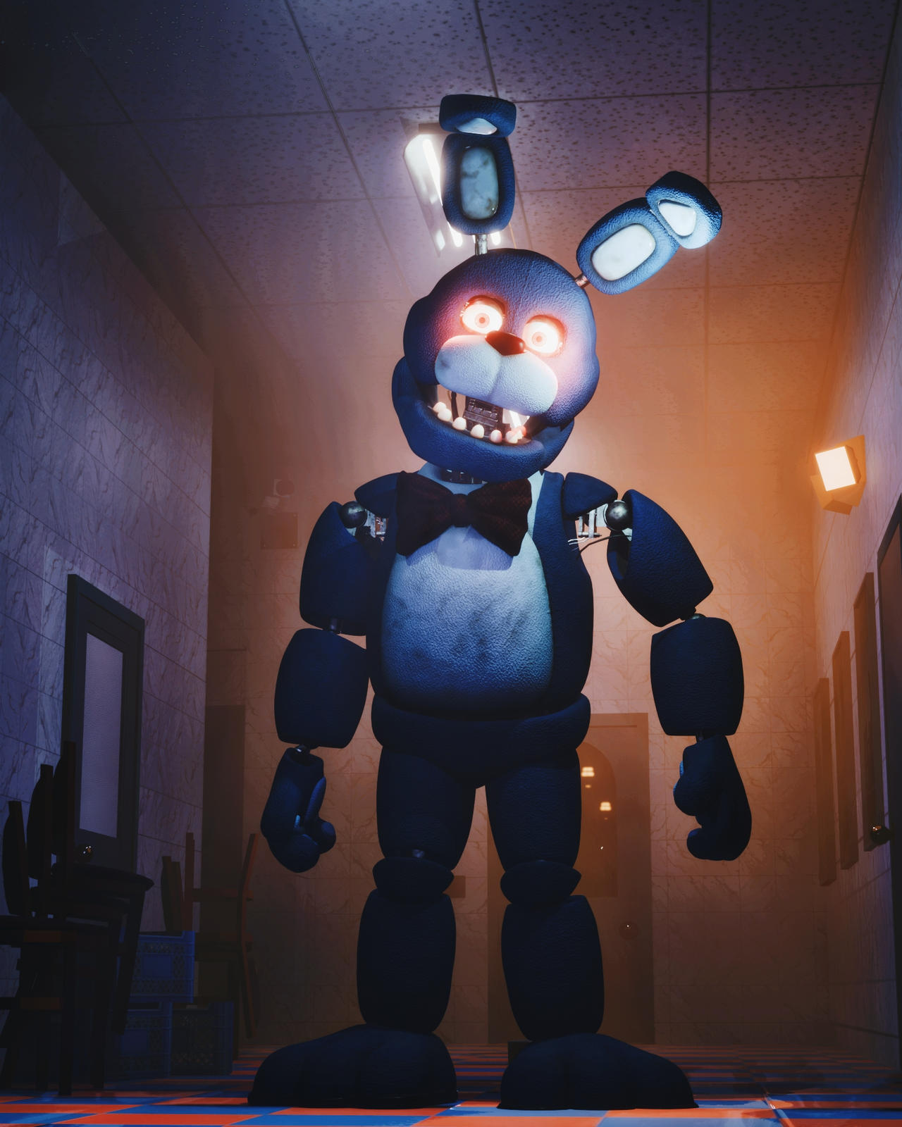 Exes Rabbit F Naf {FNAF/Blender}Rabbit in the hallway by Mrgoldenfreddyir on DeviantArt