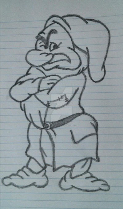Grumpy from Snow White and the seven dwarfs by anudrawings on DeviantArt